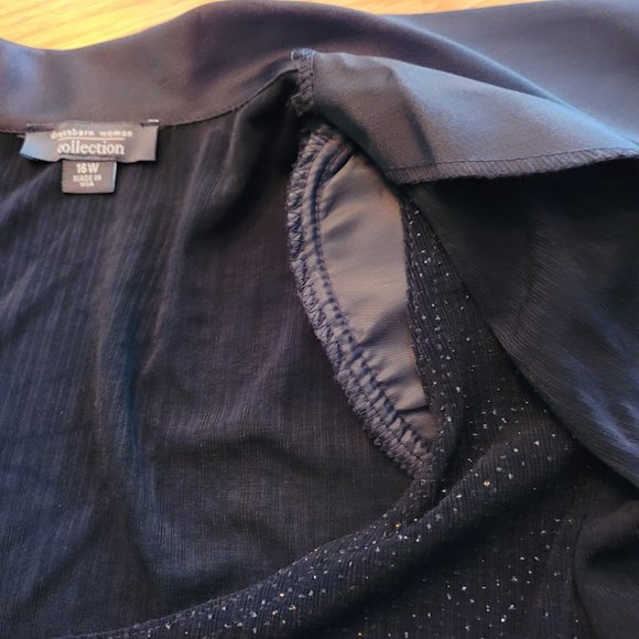 Sparkly Black Blazer with Attached Tank Top - Picture 7 of 7